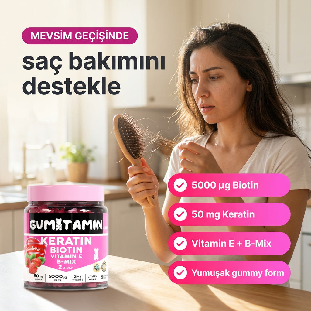 Gumitamin Keratin Saç ve Tırnak Vitamini