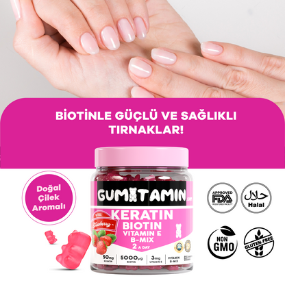Gumitamin Keratin Saç ve Tırnak Vitamini
