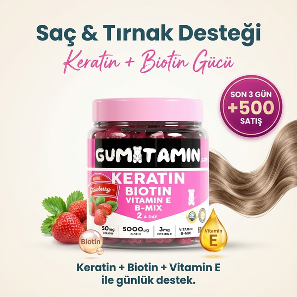Gumitamin Keratin Saç ve Tırnak Vitamini