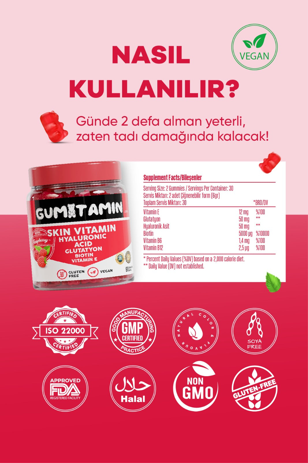 Gumitamin Vegan Cilt Vitamini