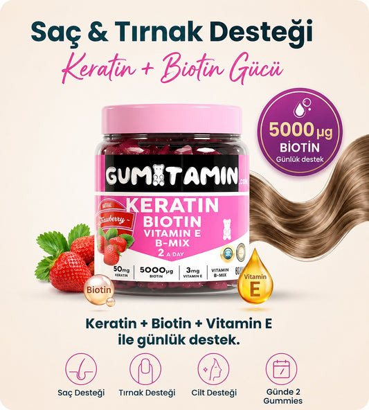 Gumitamin Keratin Saç ve Tırnak Vitamini